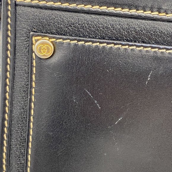 Gucci Shoulder Bag 007 261 0715 Leather Black Women's - Picture 10 of 14